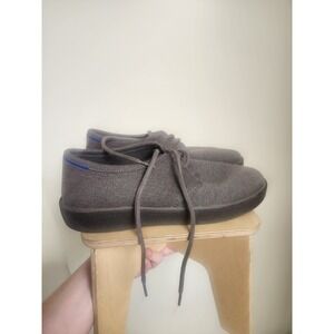 Rothys RS01 Mens Sneakers Charcoal Grey Wool Blend Knit Lace Up Shoes Size 11.5